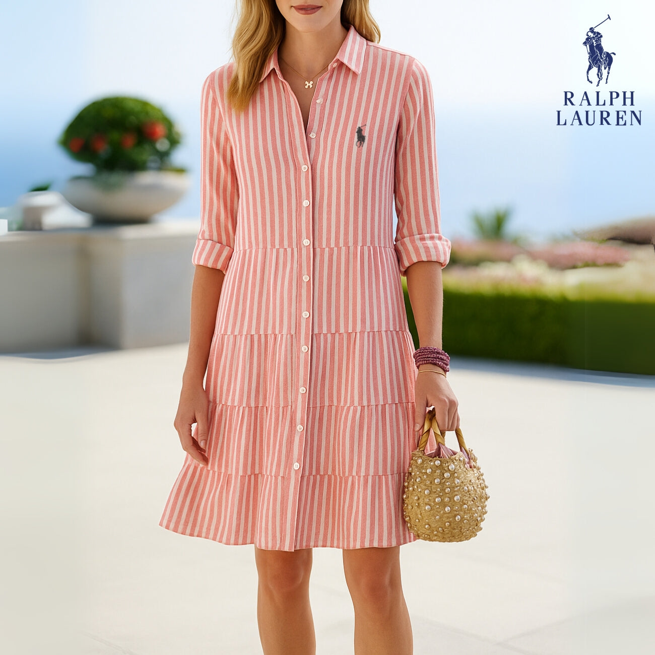 Striped shirt dress by R.