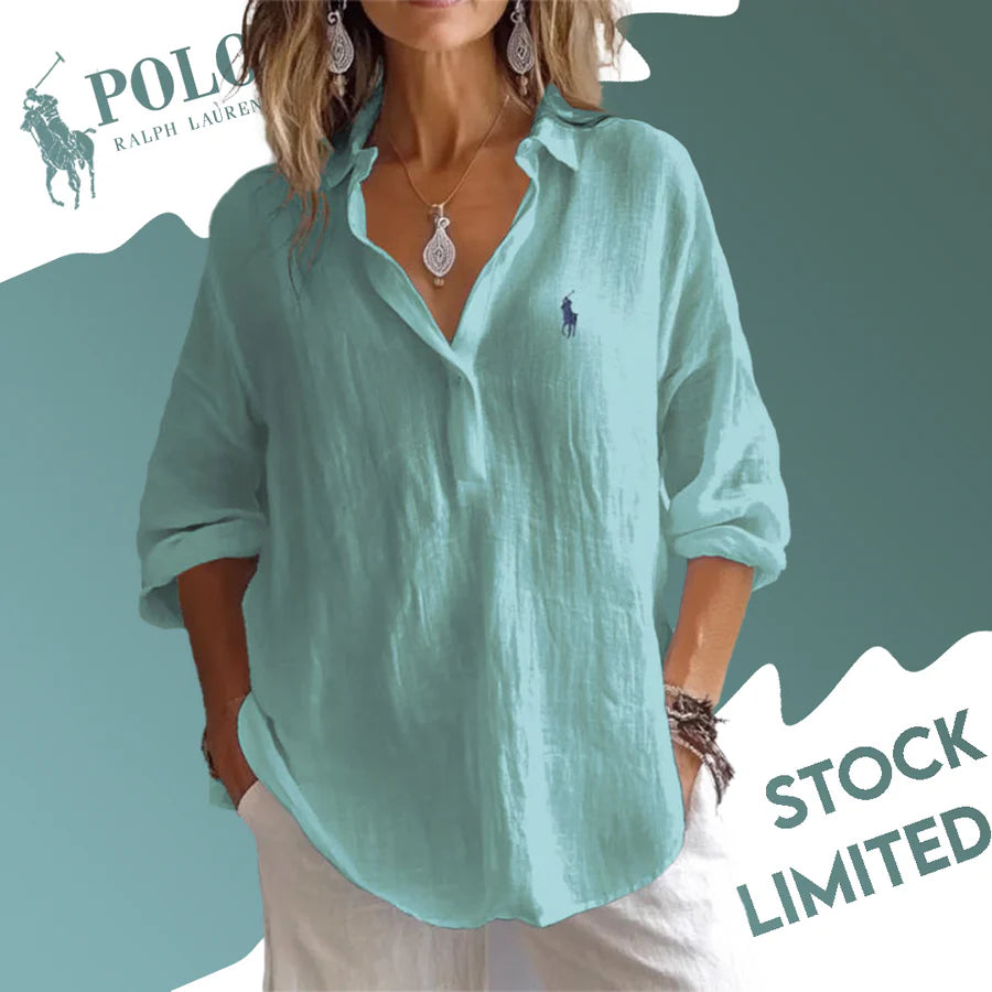 RⅬ™ - Relaxed Fit Linen Shirt Women's Casual Style