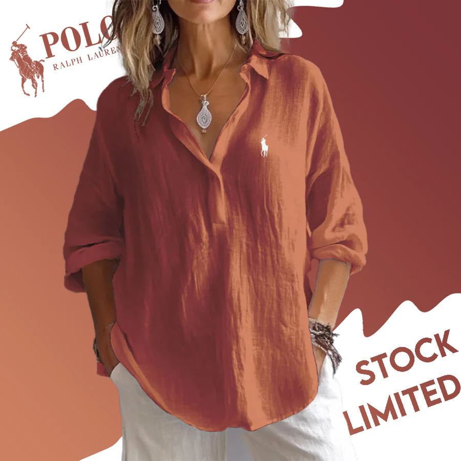 RⅬ™ - Relaxed Fit Linen Shirt Women's Casual Style
